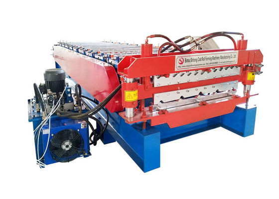 Customized Color Double Layer Roll Forming Machine Sprocket P-25.4 Roller Station 9-11