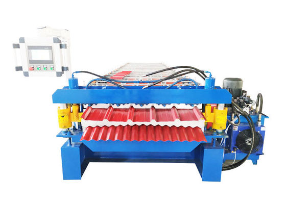 2 Types Iron Sheet Making Machine , Profile Roll Forming Machine 16 Rows Rollers
