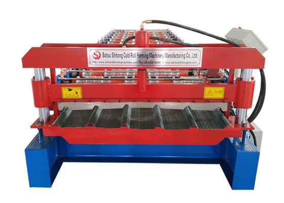 Aluminium Color Steel Roll Forming Machine , 1050 Model Roofing Sheet Making Machine