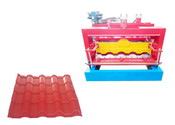 Antique Roof Glazed Tile Roll Forming Machine 45# Steel Material Dimension 7.5*0.8*1.5m