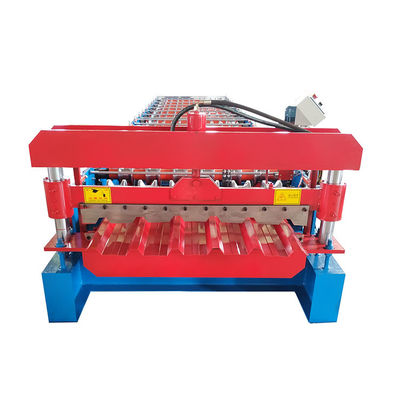 Red Steel Hydraulic Pressure 4Kw Profile Roll Forming Machine