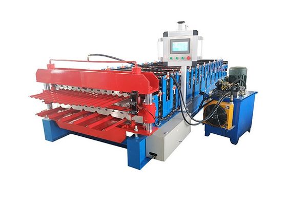 Plc 5.5kw Corrugated Roof Sheet Forming Machine For Tile Making