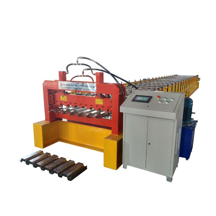 Steel Profile Corrugated Metal Floor Deck Machine With 23 Rollers