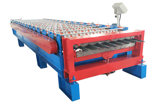 Color Steel Roofing Sheet Metal Roll Forming Machine With PLC Control System