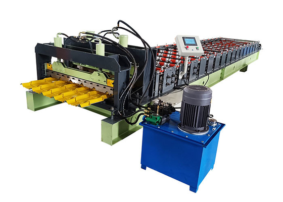 Color Coated Step Roofing Sheet Glazed Tile Roll Forming Machine 4kw