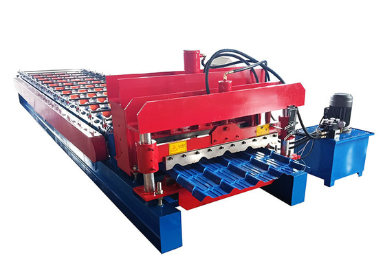 High Speed Metal Tile Roll Forming Machine 13 Stations 5.5Kw Discharge Directly