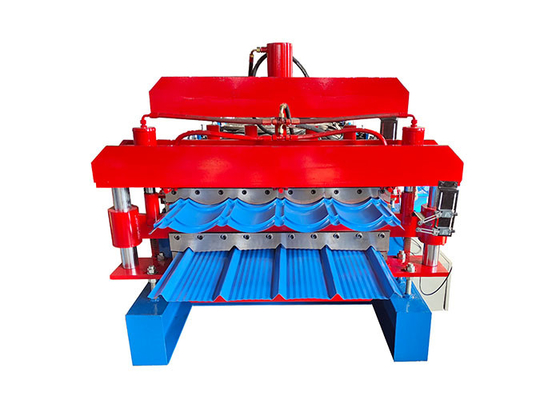 OEM Service Roofing Tile Double Layer Roll Forming Machine PLC Controlled System