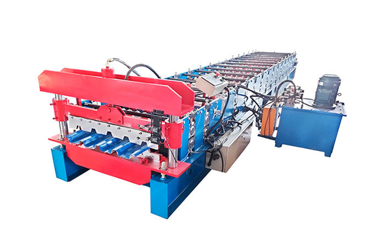 Steel 0.3-0.8mm Thickness Roofing Sheet Roll Forming Machine With Plc Control System