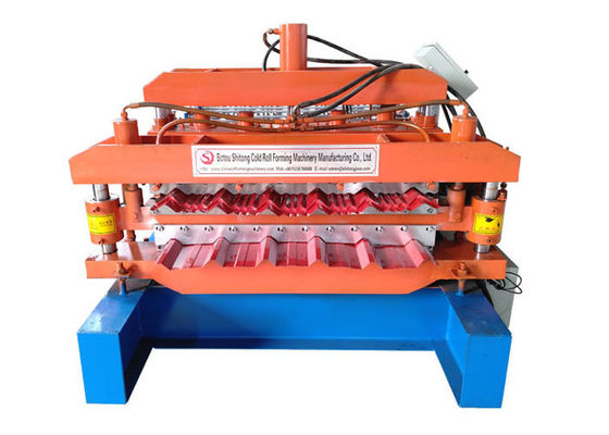 Color Sheet Double Layer Roll Forming Machine Productivity 20-25 M/Min Shaft Diameter 70mm