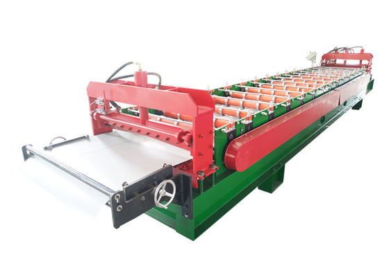 Flat Rib Roofing Sheet Roll Forming Machine Weight 3.5 Ton With Hydraulic Curving Function