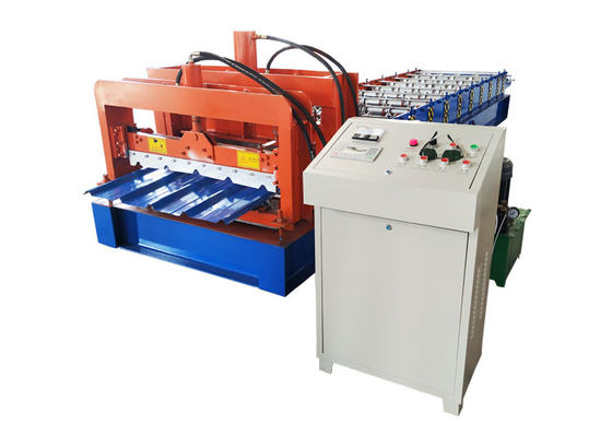 Automatic 840 Glazed Tile Roll Forming Machine 300 H Steel Frame Customized Color