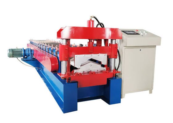 Customized Color Ridge Cap Roll Forming Machine Thickness 0.3-0.7mm Decoiler Width 500mm