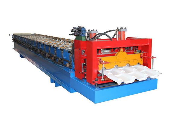 Iron Sheet Glazed Tile Roll Forming Machine Low Energy Consumption ISO9001 Approved
