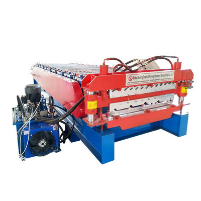 Double Trapezoidal Tile Wall Corrugated Sheet Roll Forming Machine Fully Automatic