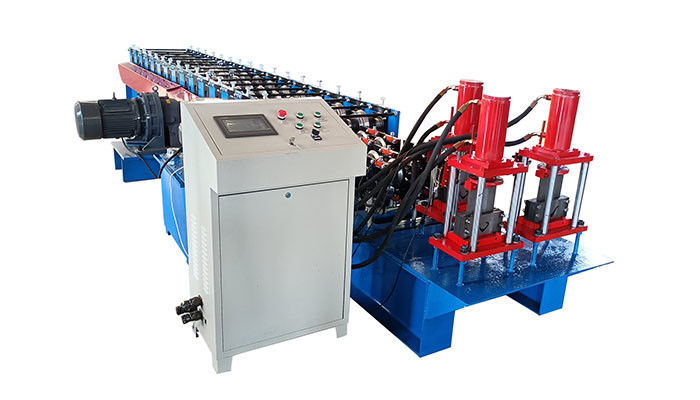 12 Roller Stations Hydralic Cutting Purlin Rolling Machine For 1.5mm-3 ...