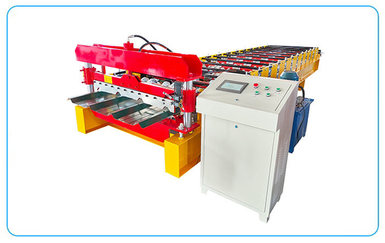 E21S Controls Sheet Metal Roll Forming Machines With Cr12 Heat Treatment Cutter Material And 13-15 Stations Rollers