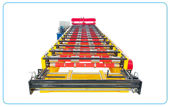 E21S Controls Sheet Metal Roll Forming Machines With Cr12 Heat Treatment Cutter Material And 13-15 Stations Rollers