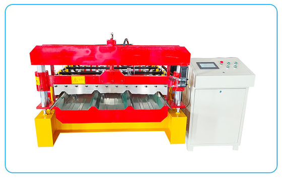 E21S Controls Sheet Metal Roll Forming Machines With Cr12 Heat Treatment Cutter Material And 13-15 Stations Rollers