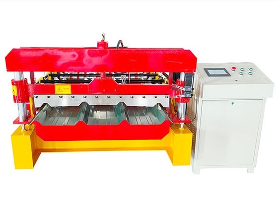 1000-1250mm Ibr Roof Sheet Making Machine Plc Hydraulic Cutting System