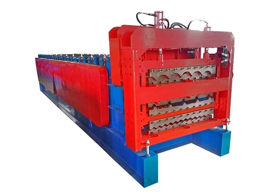 Cold PPGI Three Layer Roll Forming Machine In Roofing Sheet Wall Panel Glazed Tile