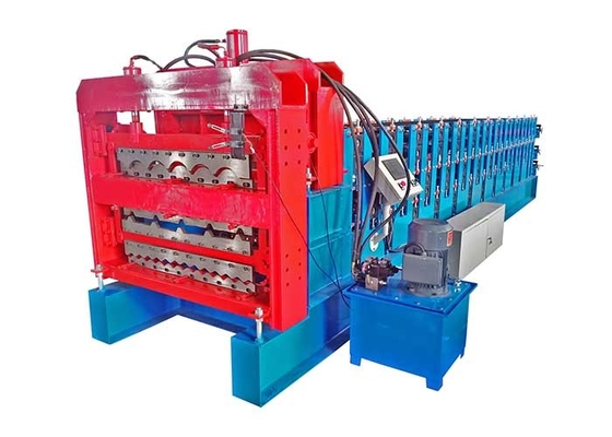 Cold PPGI Three Layer Roll Forming Machine In Roofing Sheet Wall Panel Glazed Tile