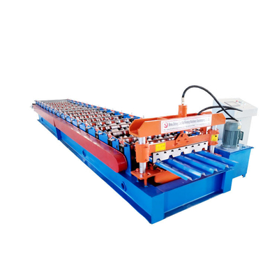 0.8mm GI Trapezoidal Sheet Roll Forming Machine 14 Steps