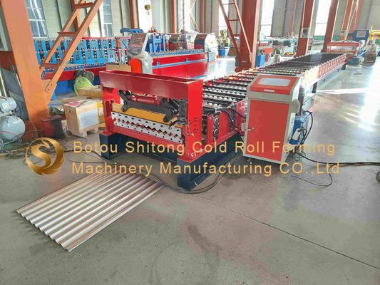0.4-0.6mm Thickness 11 Stations Corrugated Sheet Roll Forming Machine 380V/50Hz/3Phase Voltage