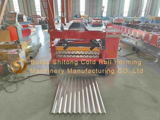 0.4-0.6mm Thickness 11 Stations Corrugated Sheet Roll Forming Machine 380V/50Hz/3Phase Voltage