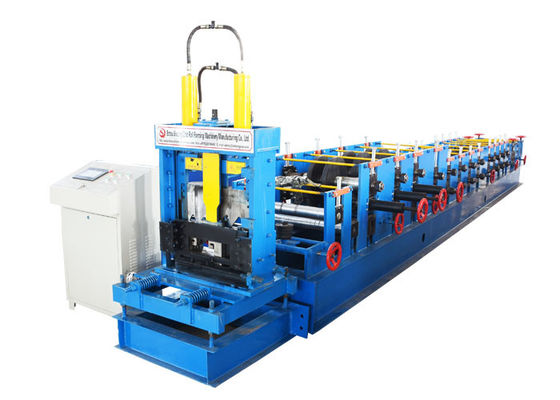 Cold Steel C And Z Purlin Machine , Profile Rolling Shutter Strip Making Machine