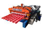 PPGI Roof Glazed Tile Roll Forming Machine Blue / Orange Color With PLC Control System