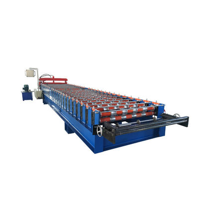 Trapezoidal PPGL Metal Roofing Sheet Roll Forming Machine With 22 Rollers