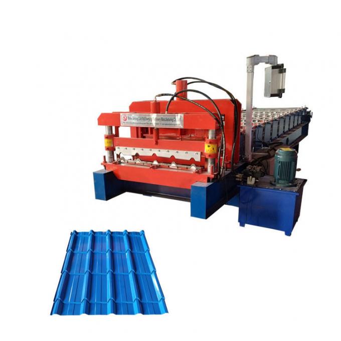 Tile Forming Machine Color Glazed Tile Roll Forming Machine / Coated Steel Step Tile Roll ...